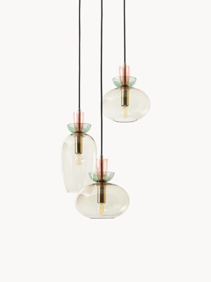 Wisząca lampa Nyra kolorowe szkło, designerski akcent