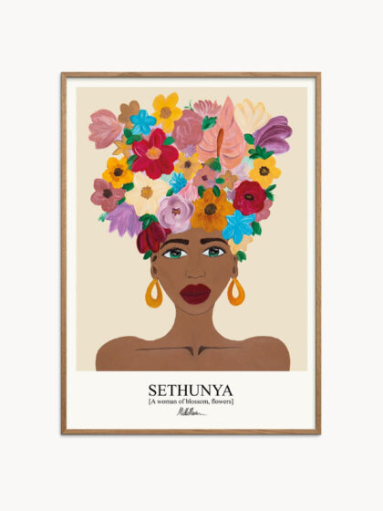Plakat „Sethunya – Kwiatowy Rozkwit” – Morais Artworks