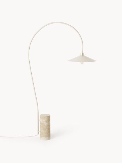Lampa podłogowa Cora z podstawą z trawertynu