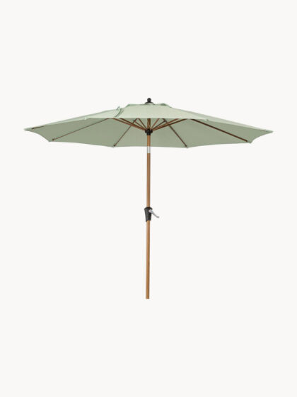 Parasol ogrodowy Palinuro w kolorze drewna, z regulacją pochylenia