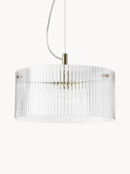Lampa wisząca Emmi z ryflowanego szkła