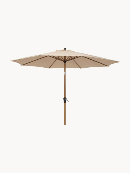Parasol ogrodowy Palinuro w kolorze drewna, z regulacją pochylenia