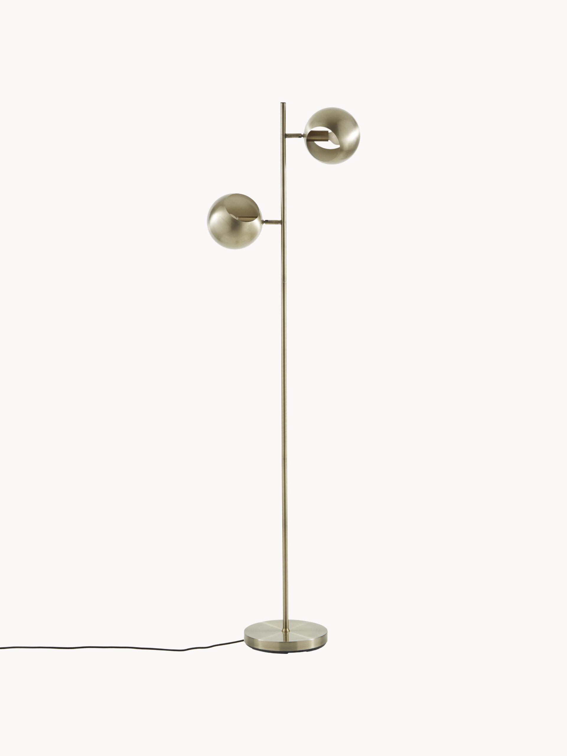 Lampa podłogowa do czytania Edgar z wykończeniem antycznym