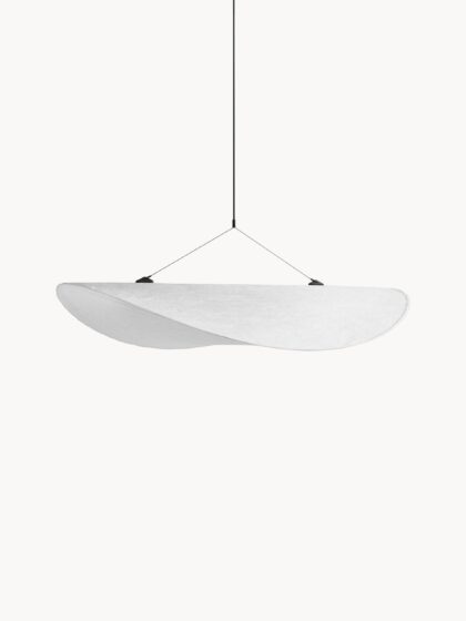 Ściemnialna lampa wisząca Tense z membraną Tyvek, Ø 70 cm