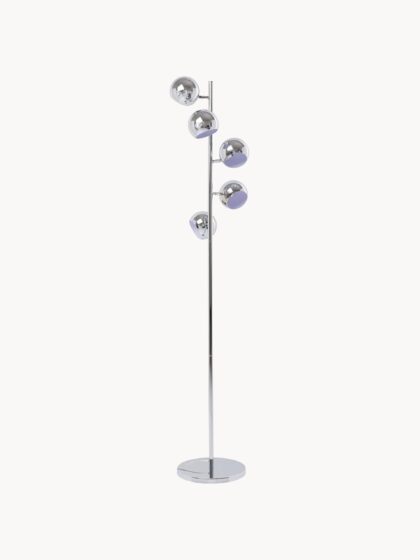 Duża lampa podłogowa Calotta z metalowymi kloszami