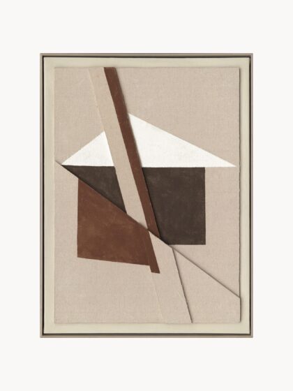 Ręcznie malowany obraz na płótnie Brown Shapes z ramą