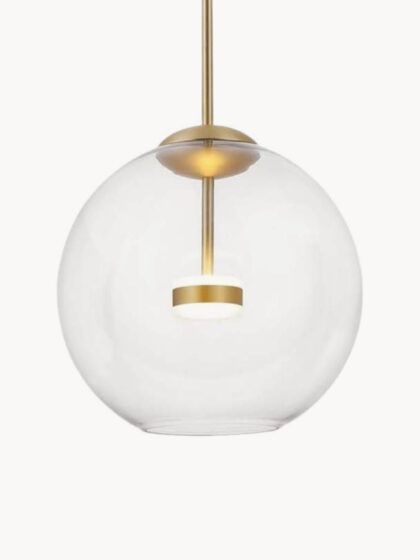 Lampa wisząca LED Cometa z metalu i szkła, Ø 35 cm