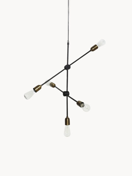 Lampa wisząca Molecular z żelaza i szkła, 78x78 cm