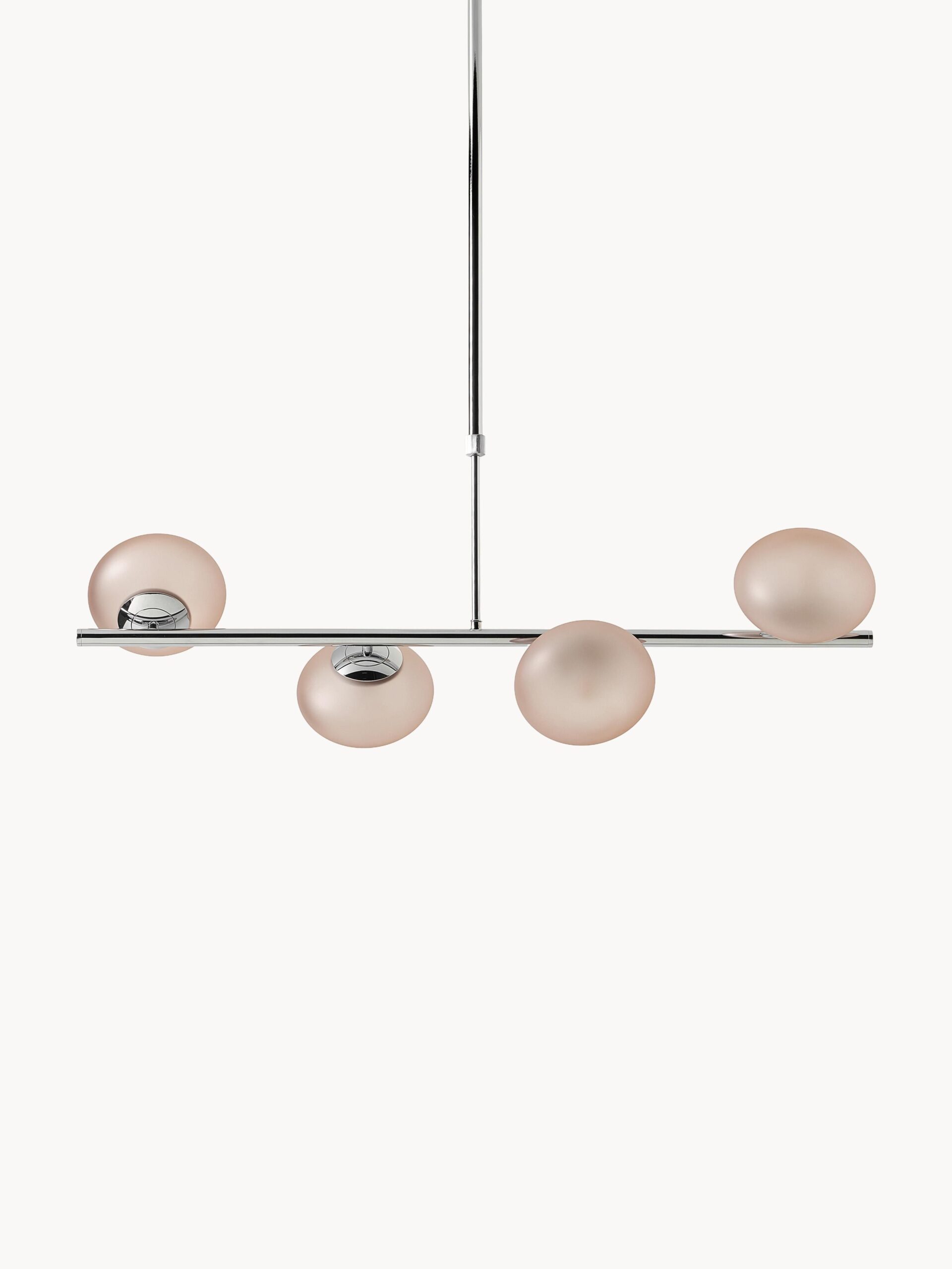 Lampa wisząca Rosia z mlecznego szkła opalowego, szer. 85 cm