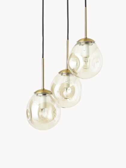 Klastrowa lampa wisząca Amora ze szkła, Ø 15 cm (klosz)