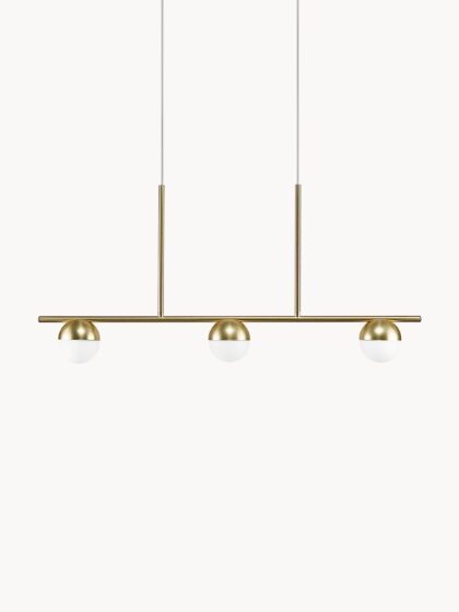 Duża lampa wisząca Contina z opalu, 90x42 cm