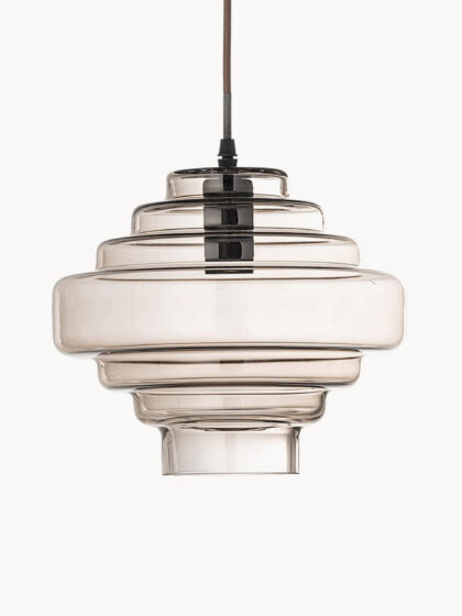 Lampa wisząca Ilua z włókna szklanego i PET, Ø 27 cm