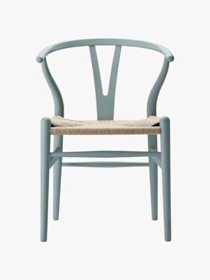 Krzesło drewniane CH24 Wishbone Chair jasnoniebieskie